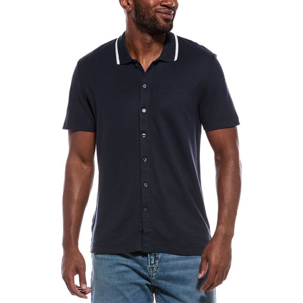 Atm Anthony Thomas Melillo Mens  Pique Shirt, Blue